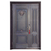 France Craftsman Cast Aluminum Bulletproof  Single Double Door Main Front Entrance Security Steel Door For Villa